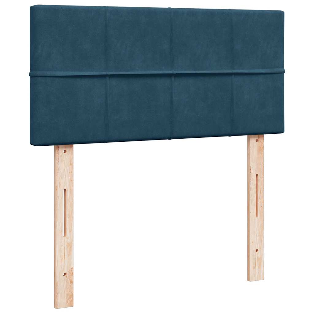 osmannisk sengeramme med madras 90x190 cm fløjl mørkeblå