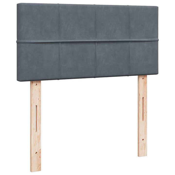 osmannisk sengeramme med madras 100x200 cm fløjl mørkegrå