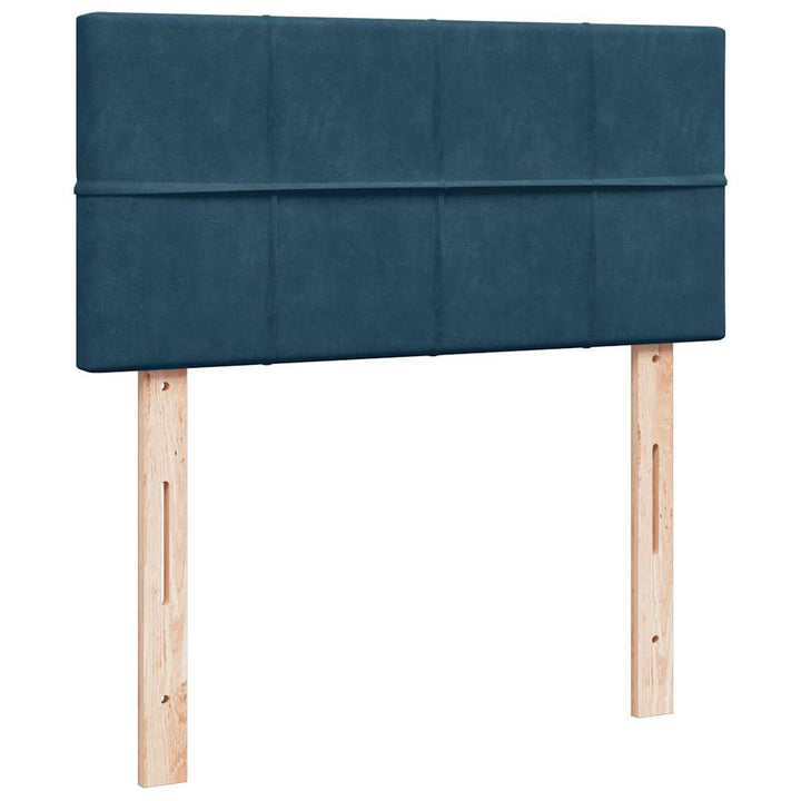 osmannisk sengeramme med madras 100x200 cm fløjl mørkeblå