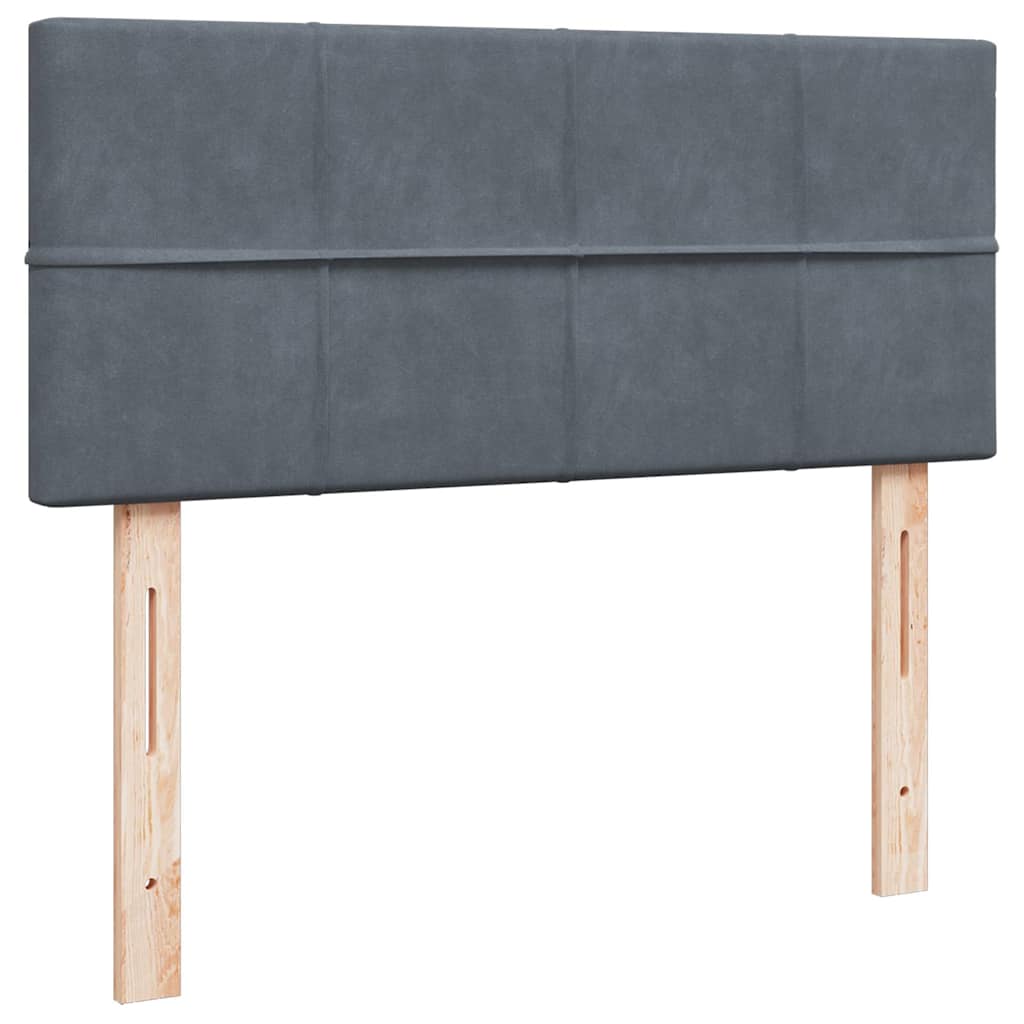 osmannisk sengeramme med madras 120x200 cm fløjl mørkegrå