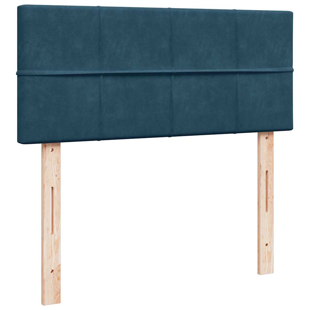 osmannisk sengeramme med madras 120x200 cm fløjl mørkeblå
