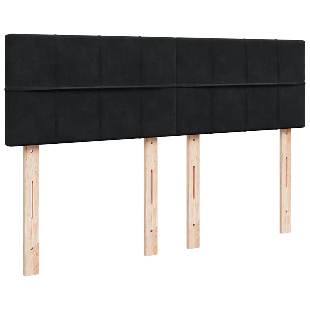 osmannisk sengeramme med madras 140x190 cm fløjl sort