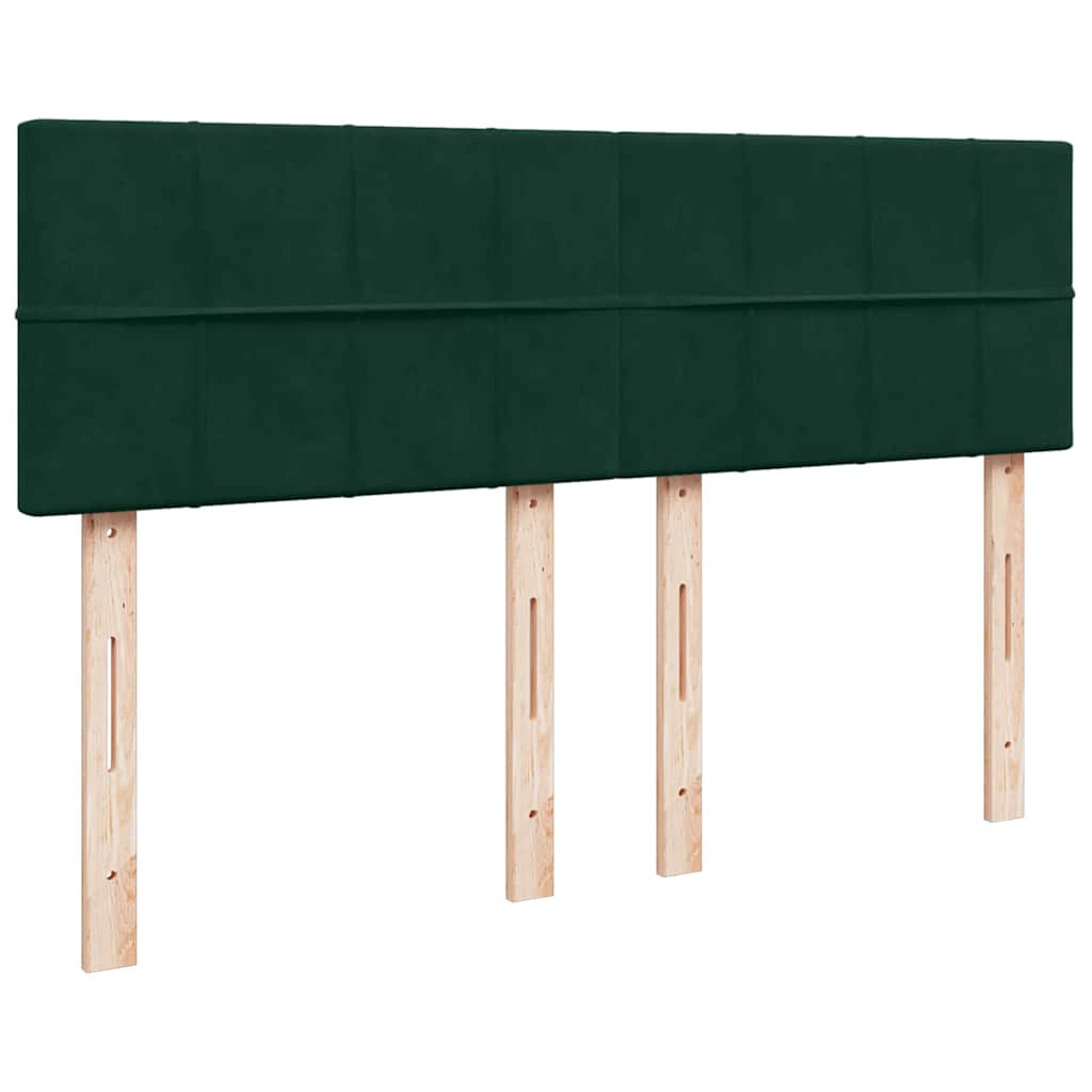 osmannisk sengeramme med madras 140x190 cm fløjl mørkegrøn