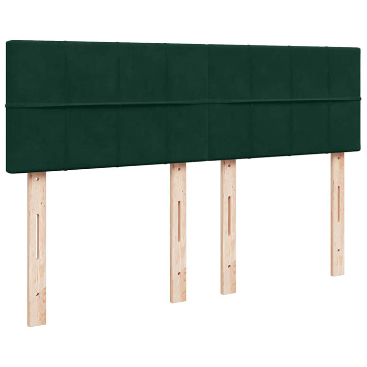 osmannisk sengeramme med madras 140x190 cm fløjl mørkegrøn