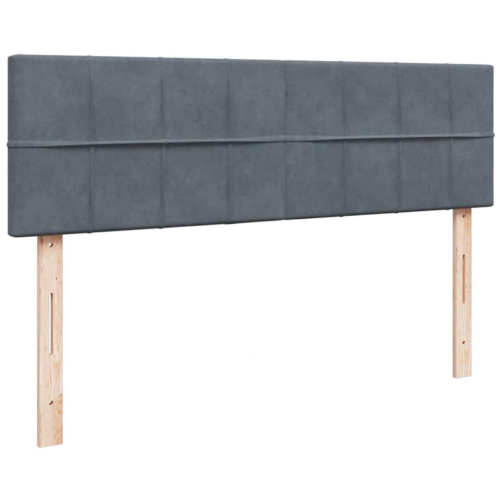 osmannisk sengeramme med madras 140x200 cm fløjl mørkegrå