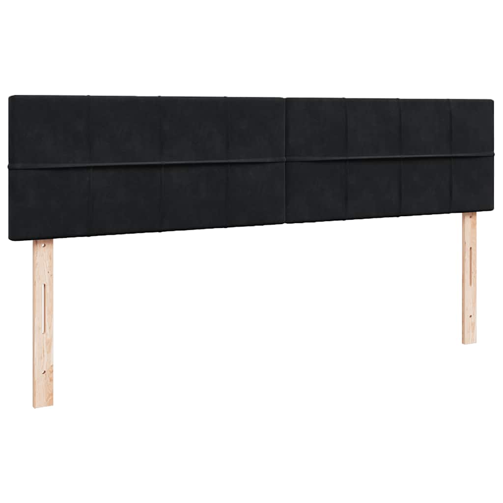 osmannisk sengeramme med madras 200x200 cm fløjl sort