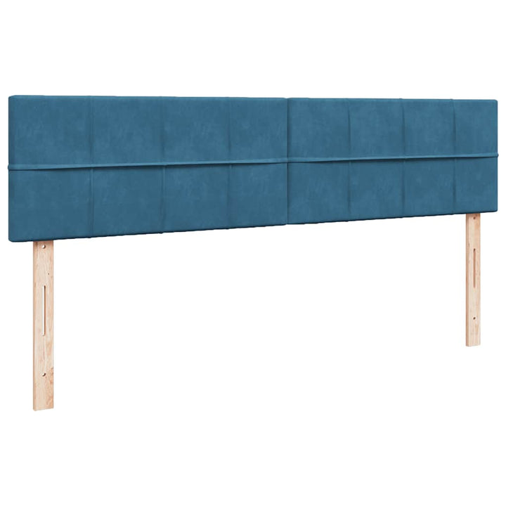 osmannisk sengeramme med madras 200x200 cm fløjl mørkeblå