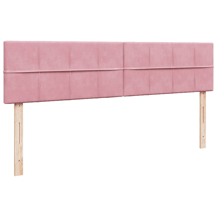 osmannisk sengeramme med madras 200x200 cm fløjl lyserød