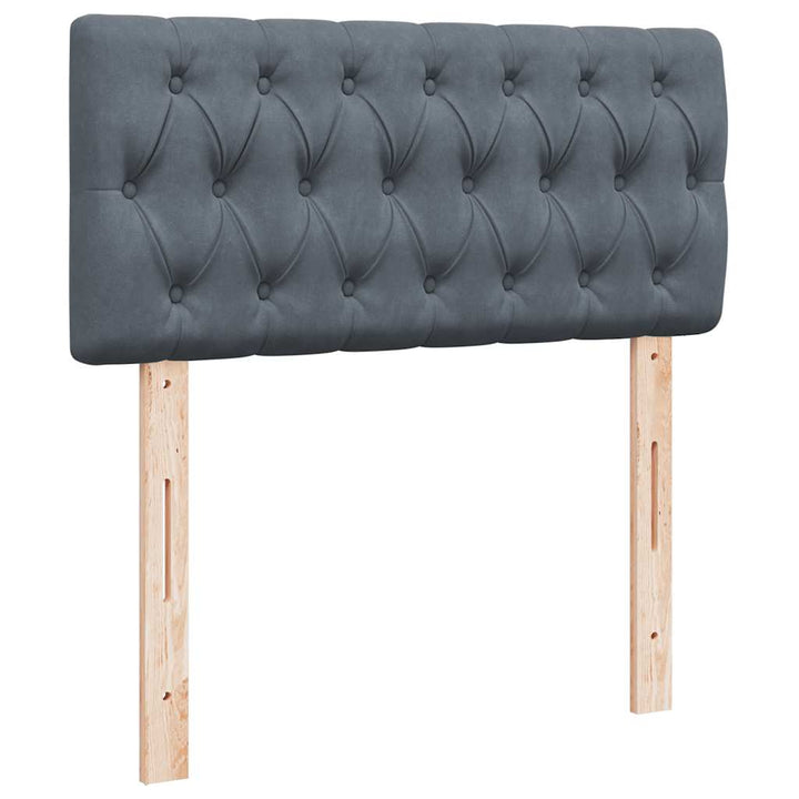 osmannisk sengeramme med madras 80x200 cm fløjl mørkegrå