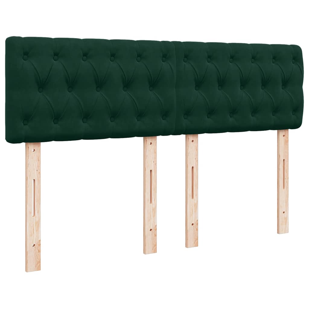 osmannisk sengeramme med madras 140x190 cm fløjl mørkegrøn