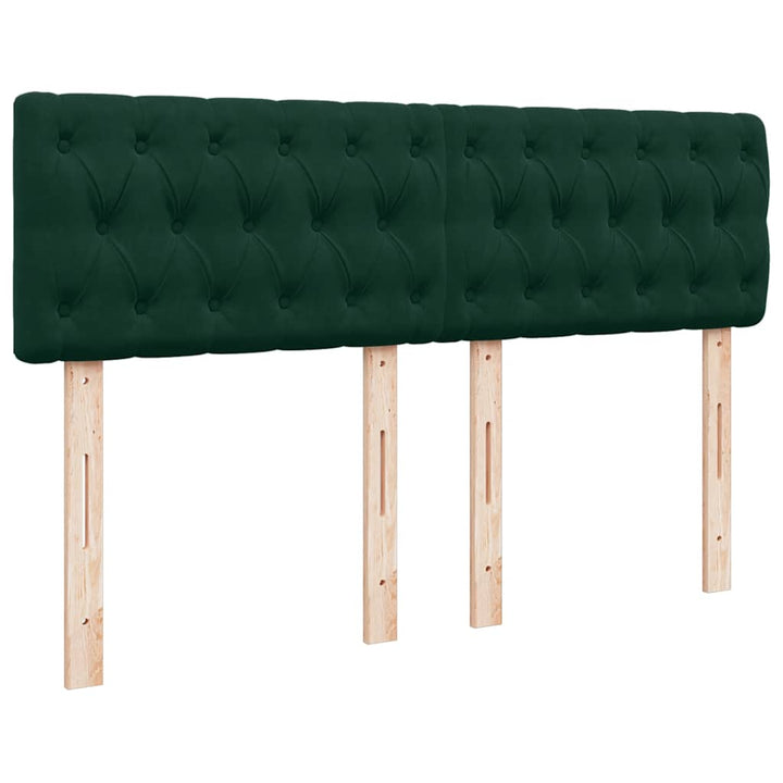 osmannisk sengeramme med madras 140x190 cm fløjl mørkegrøn