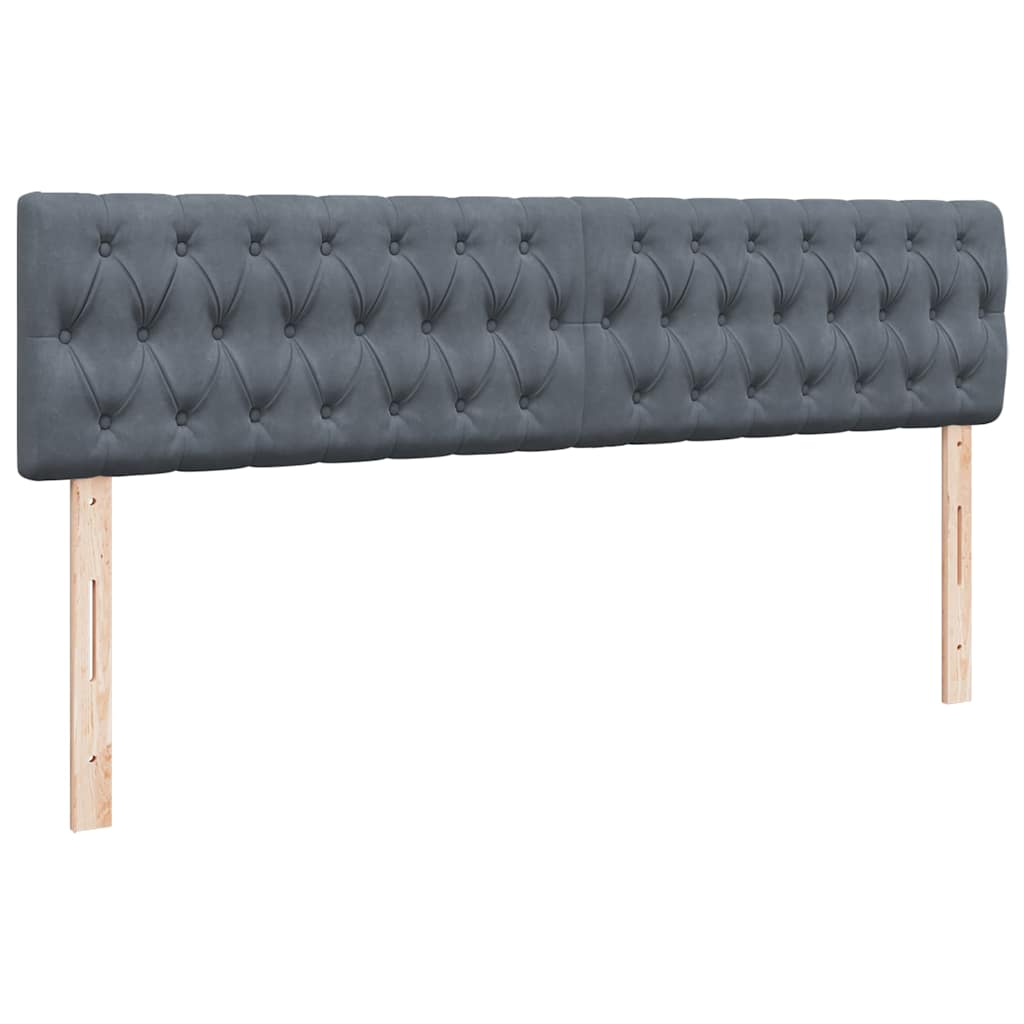 osmannisk sengeramme med madras 200x200 cm fløjl mørkegrå