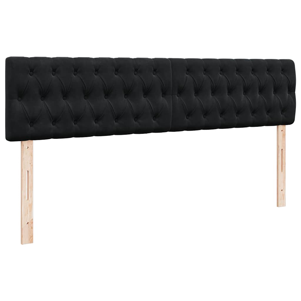 osmannisk sengeramme med madras 200x200 cm fløjl sort