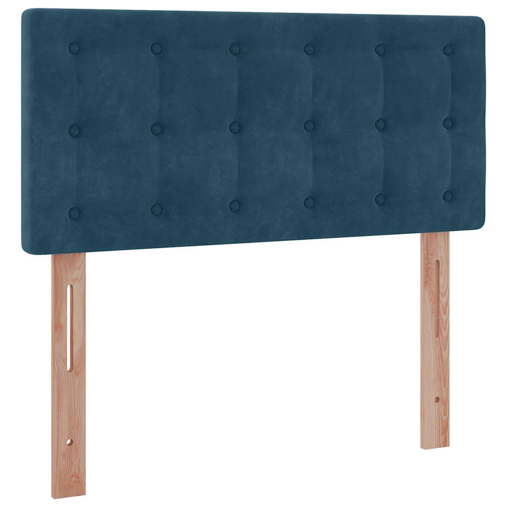 osmannisk sengeramme med madras 90x190 cm fløjl mørkeblå
