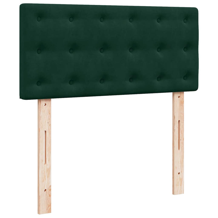 osmannisk sengeramme med madras 100x200 cm fløjl mørkegrøn