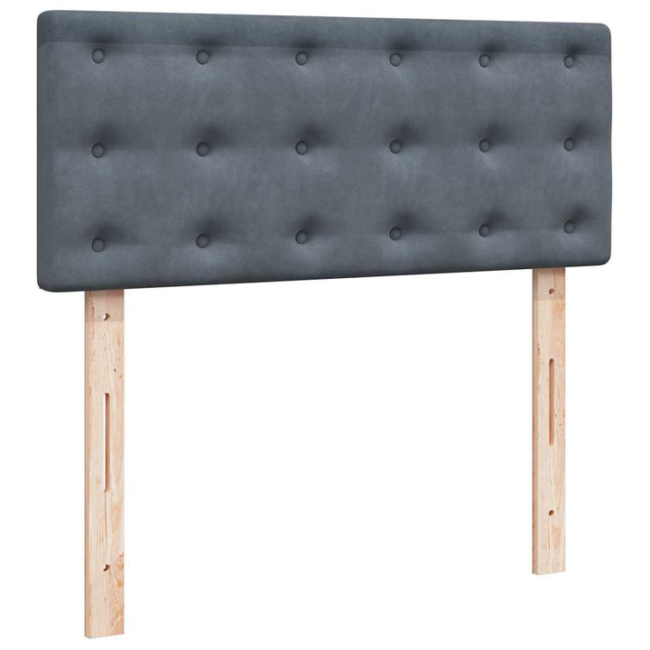 osmannisk sengeramme med madras 120x200 cm fløjl mørkegrå