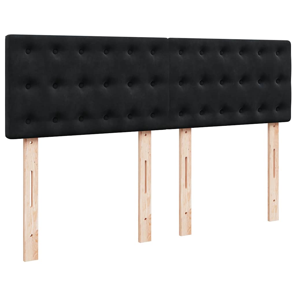 osmannisk sengeramme med madras 140x190 cm fløjl sort