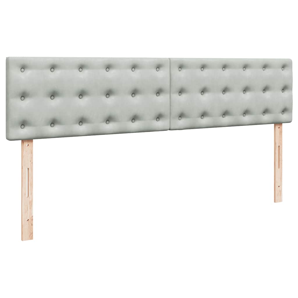 osmannisk sengeramme med madras 160x200 cm fløjl lysegrå