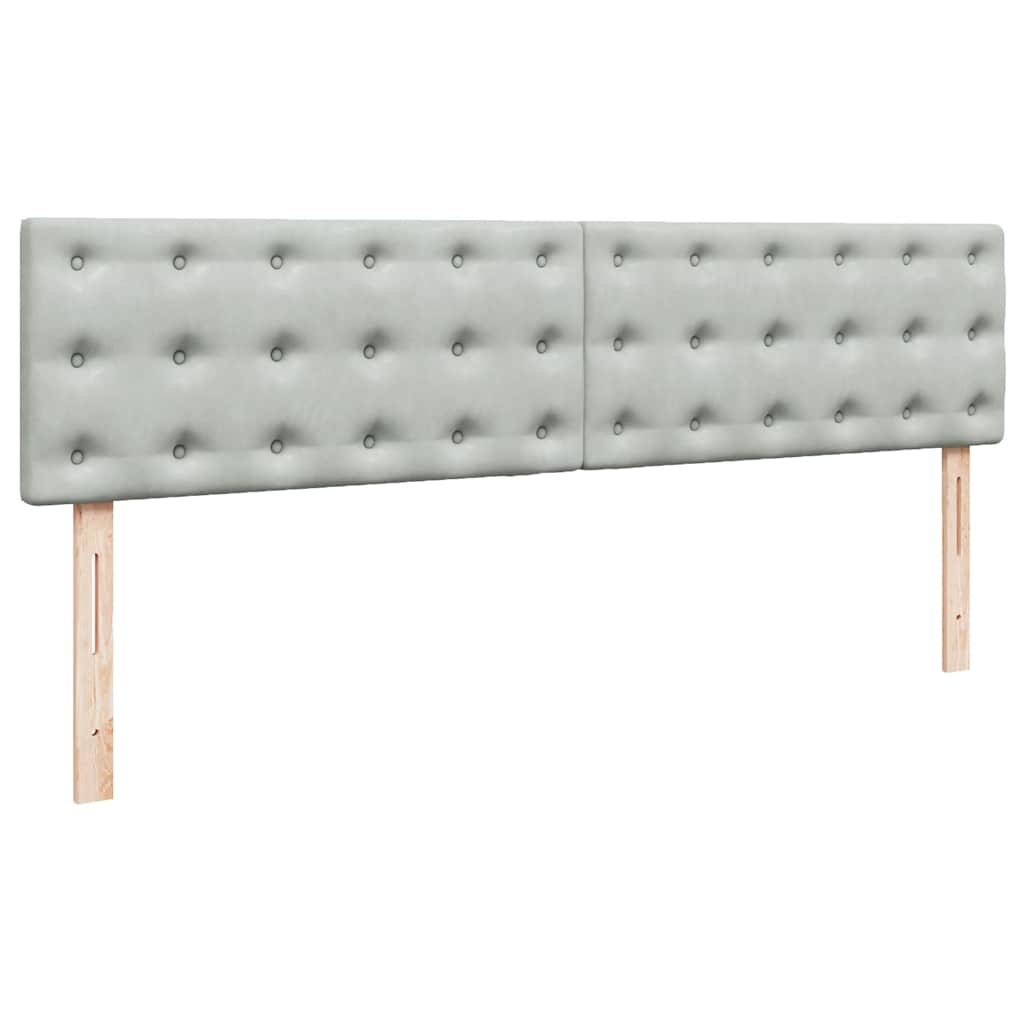 osmannisk sengeramme med madras 200x200 cm fløjl lysegrå