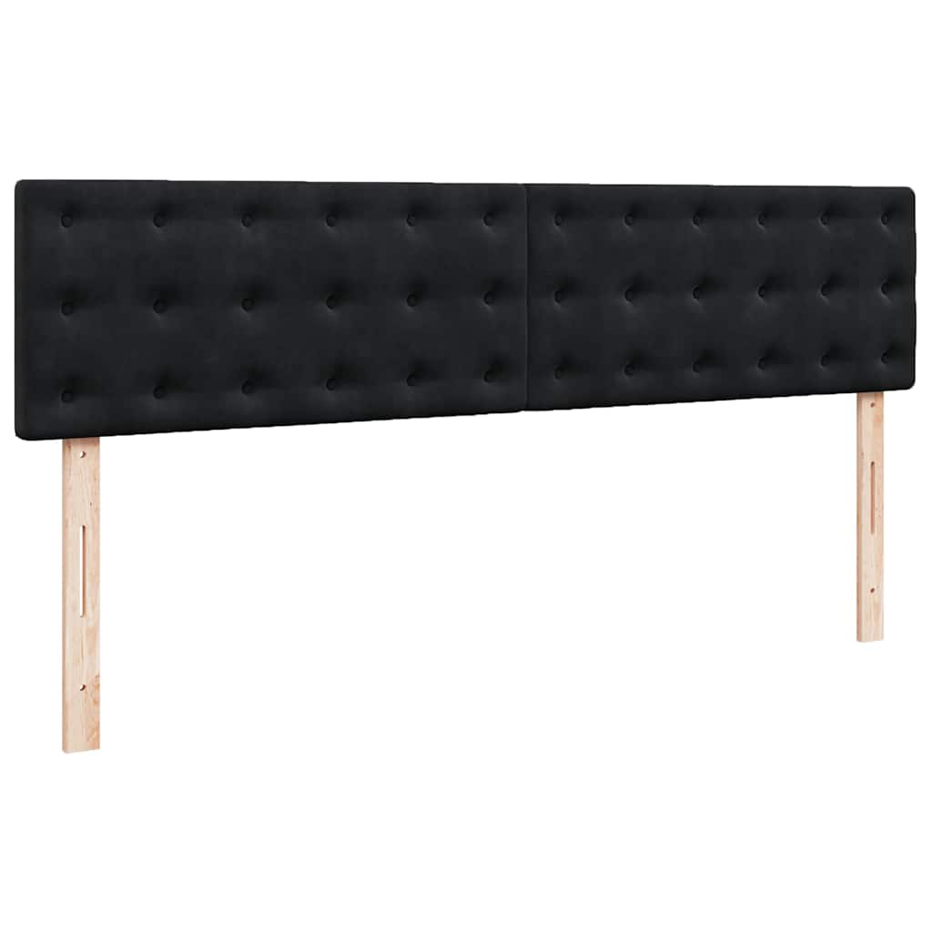 osmannisk sengeramme med madras 200x200 cm fløjl sort