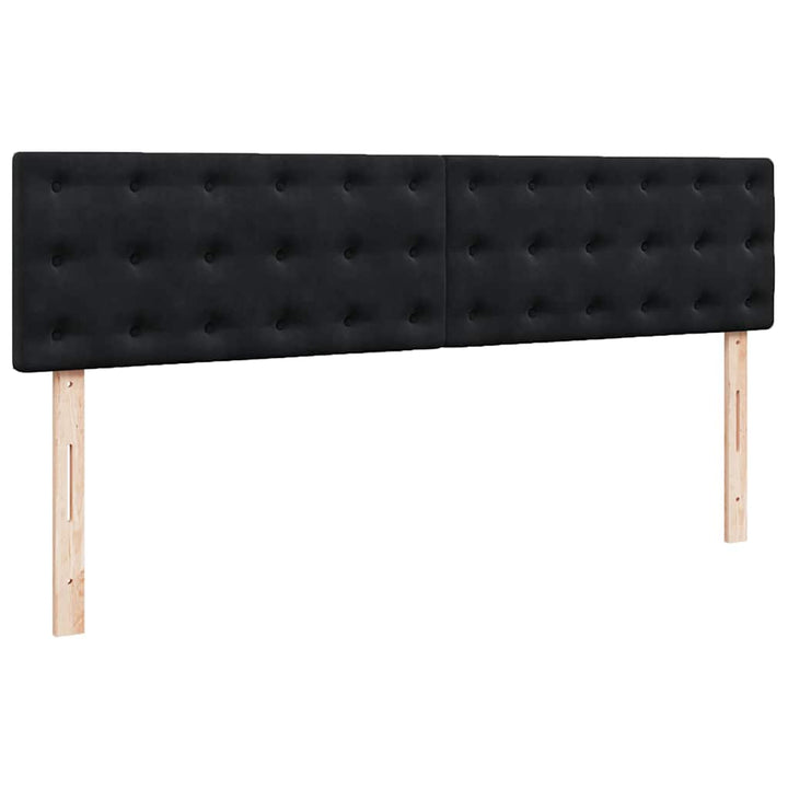 osmannisk sengeramme med madras 200x200 cm fløjl sort
