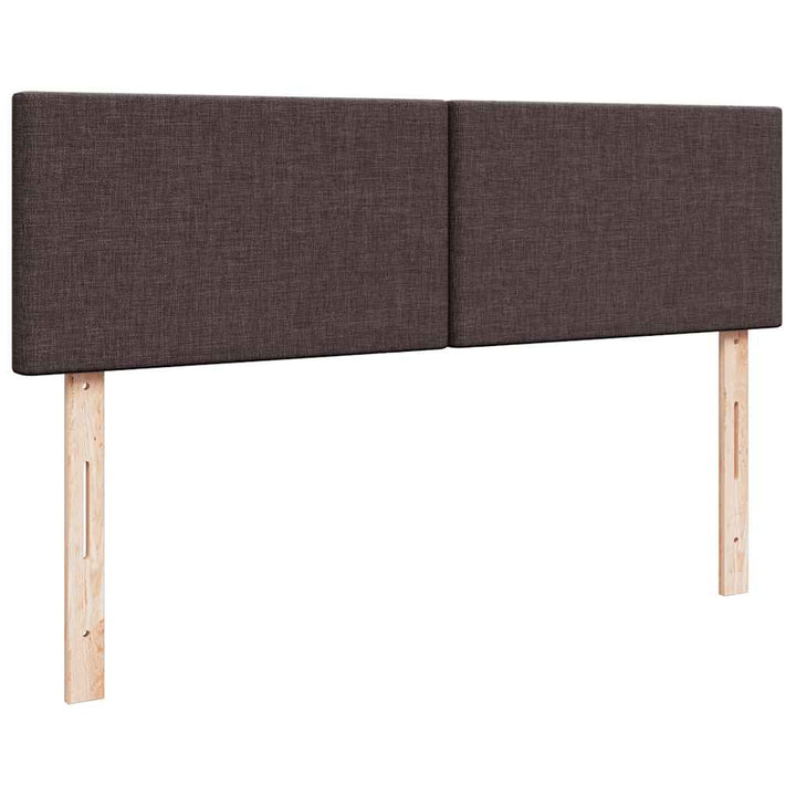 osmannisk sengeramme med madrasser 160x200 cm stof mørkebrun