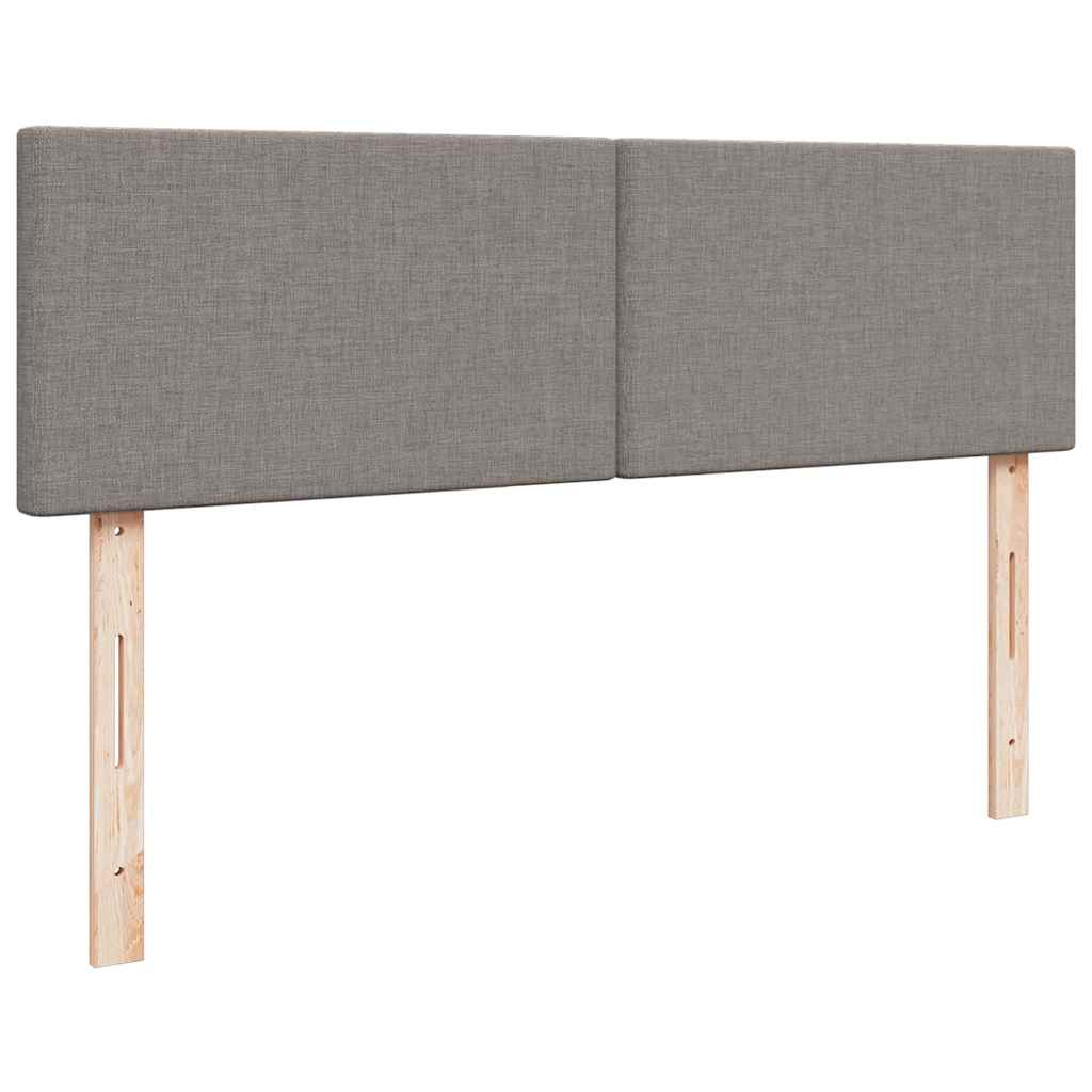 osmannisk sengeramme med madrasser 160x200 cm stof gråbrun
