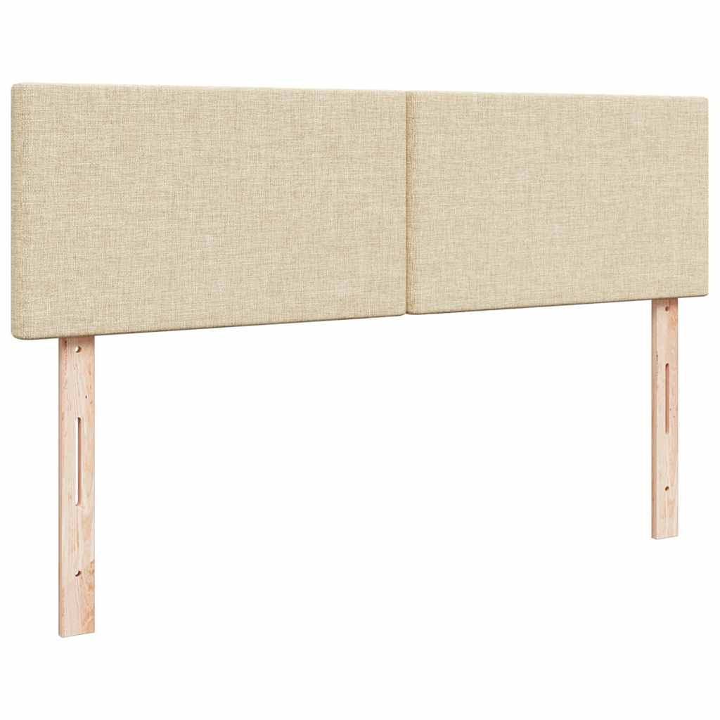 osmannisk sengeramme med madrasser 180x200 cm stof cremefarvet