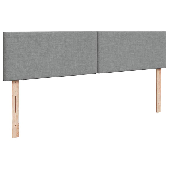 osmannisk sengeramme med madrasser 200x200 cm stof lysegrå