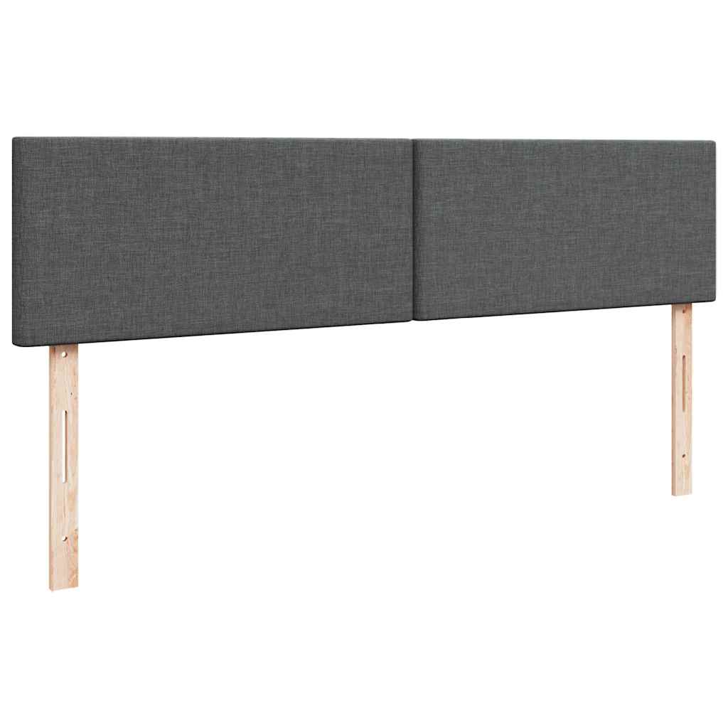 osmannisk sengeramme med madrasser 200x200 cm stof mørkegrå