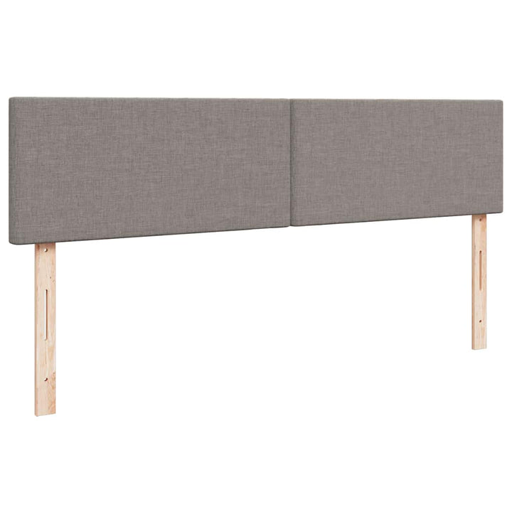 osmannisk sengeramme med madrasser 200x200 cm stof gråbrun