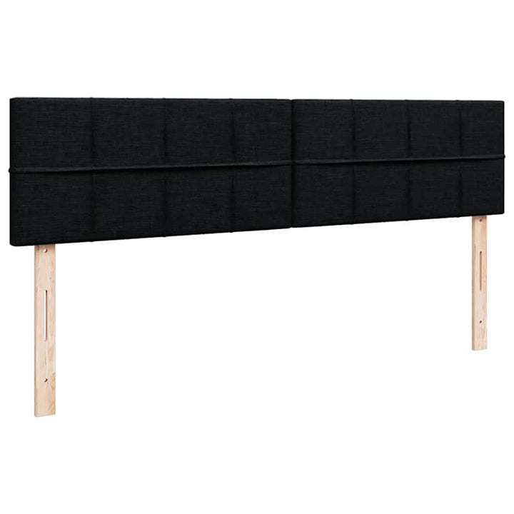 osmannisk sengeramme med madrasser 160x200 cm stof sort