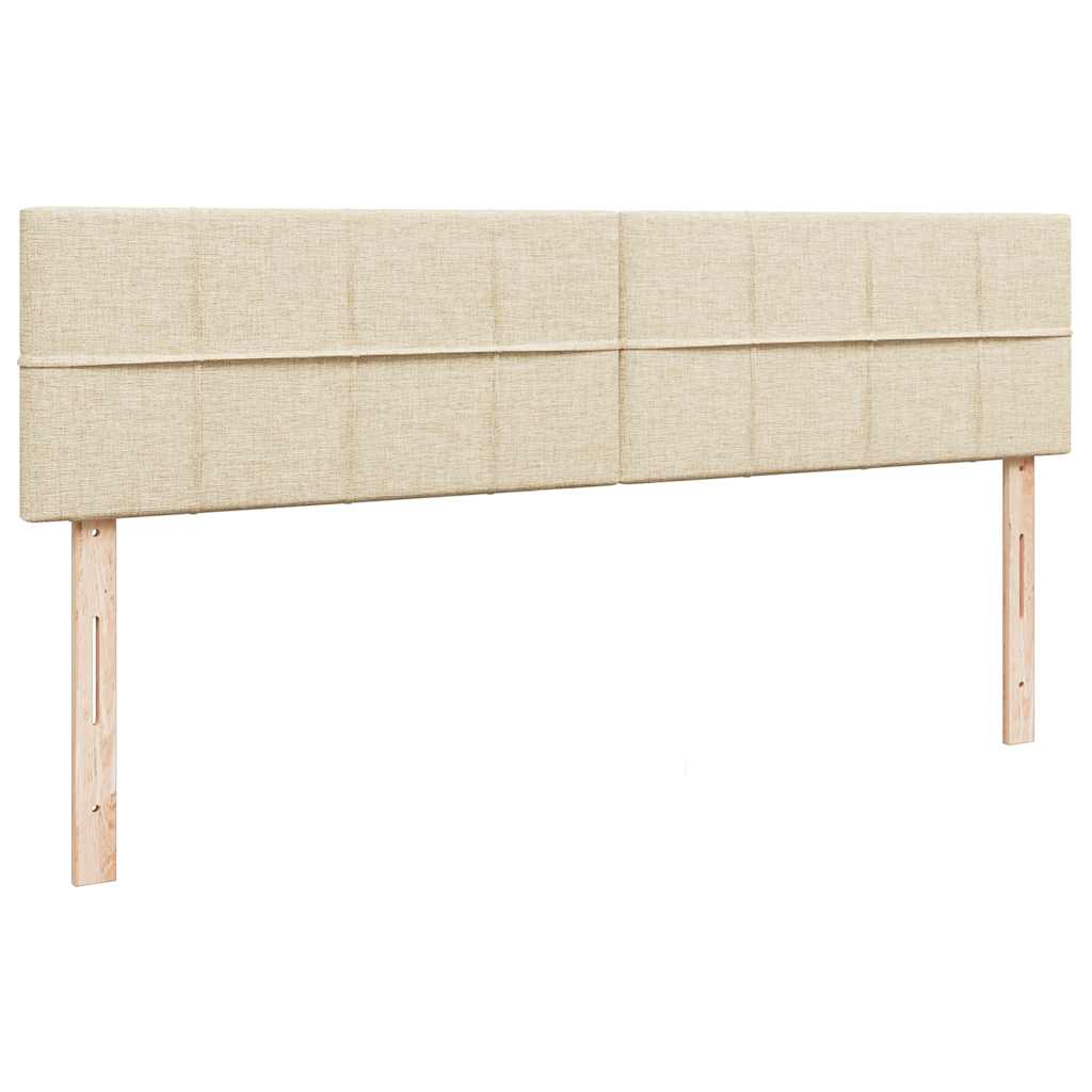 osmannisk sengeramme med madrasser 180x200 cm stof cremefarvet