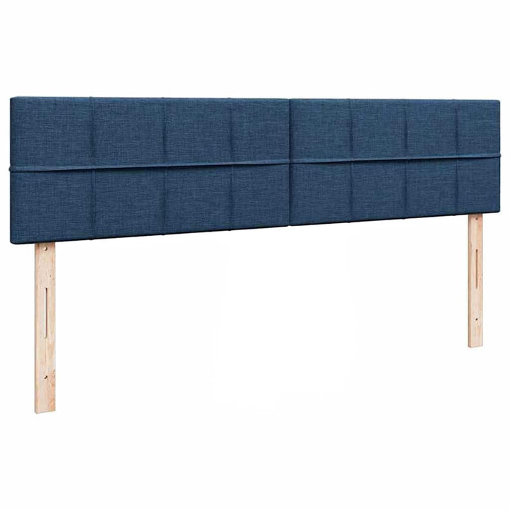 osmannisk sengeramme med madrasser 180x200 cm stof blå