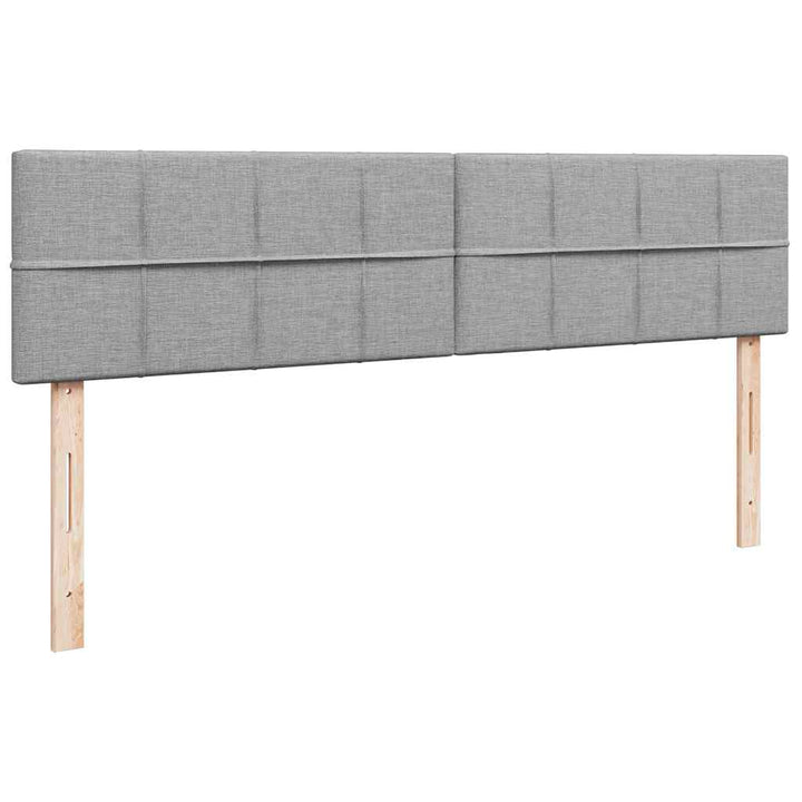 osmannisk sengeramme med madrasser 200x200 cm stof lysegrå