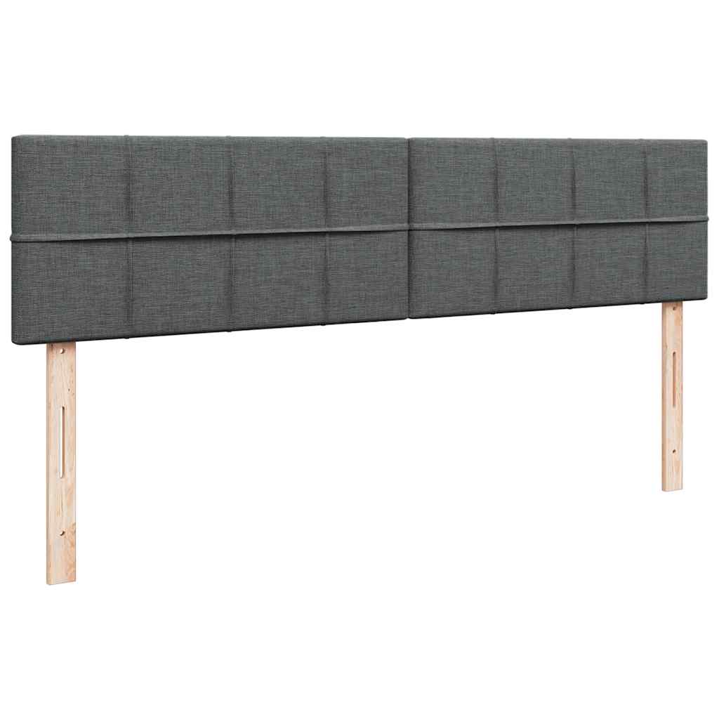 osmannisk sengeramme med madrasser 200x200 cm stof mørkegrå