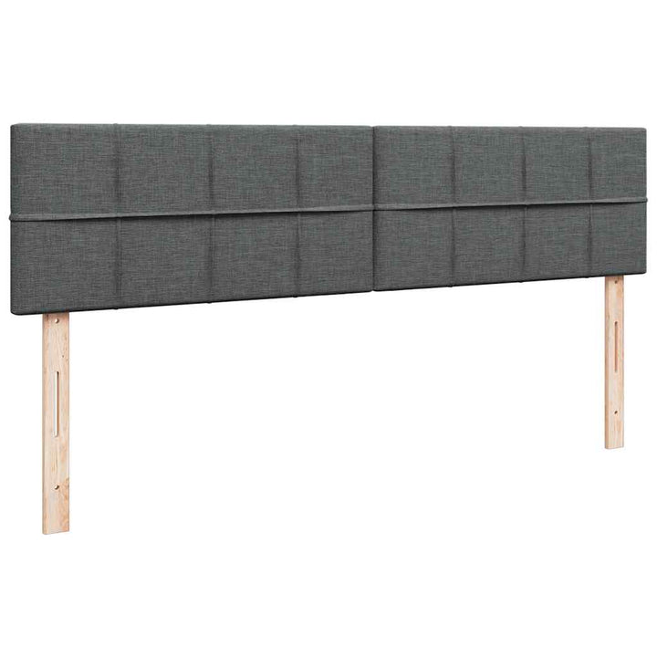 osmannisk sengeramme med madrasser 200x200 cm stof mørkegrå