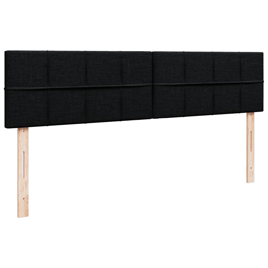 osmannisk sengeramme med madrasser 200x200 cm stof sort