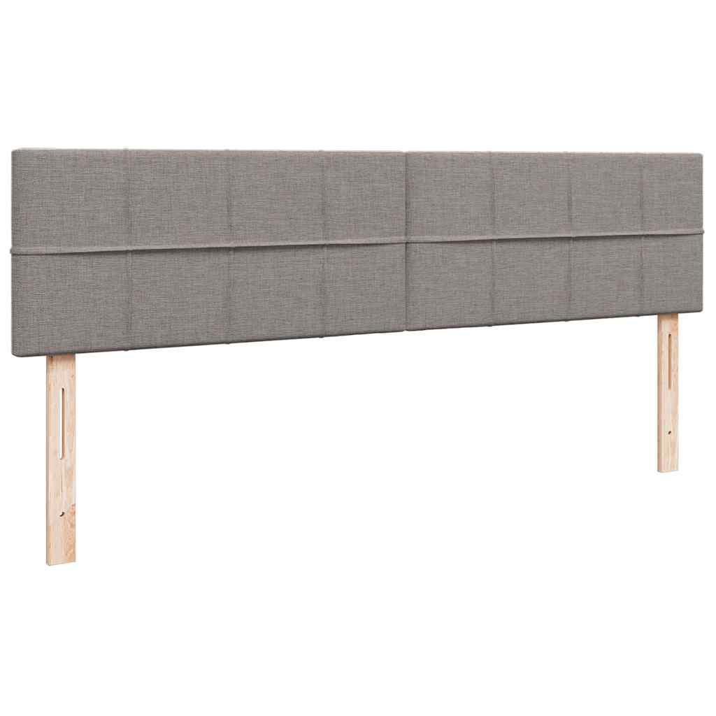 osmannisk sengeramme med madrasser 200x200 cm stof gråbrun