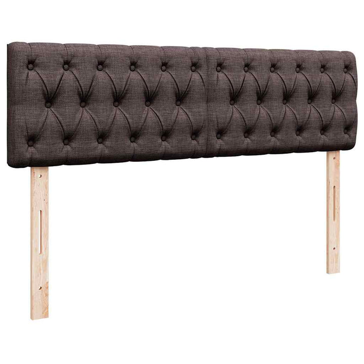 osmannisk sengeramme med madrasser 160x200 cm stof mørkebrun