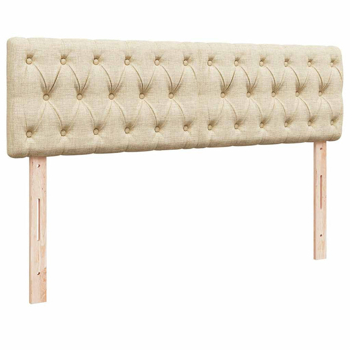 osmannisk sengeramme med madrasser 160x200 cm stof cremefarvet