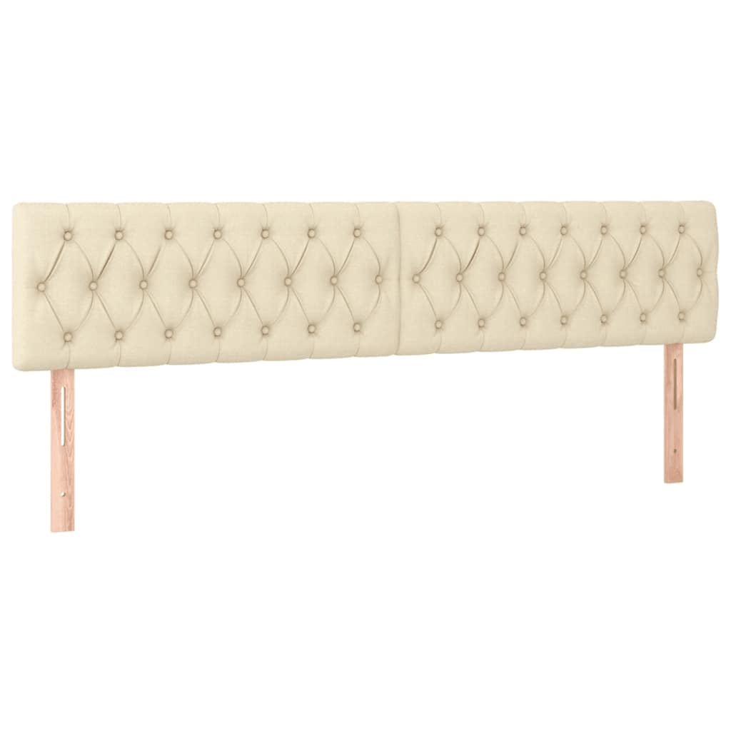 osmannisk sengeramme med madrasser 180x200 cm stof cremefarvet