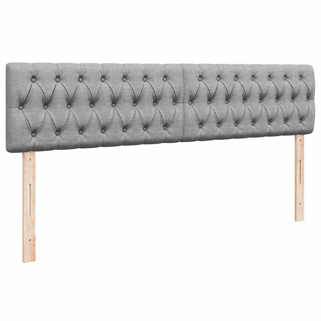 osmannisk sengeramme med madrasser 200x200 cm stof lysegrå