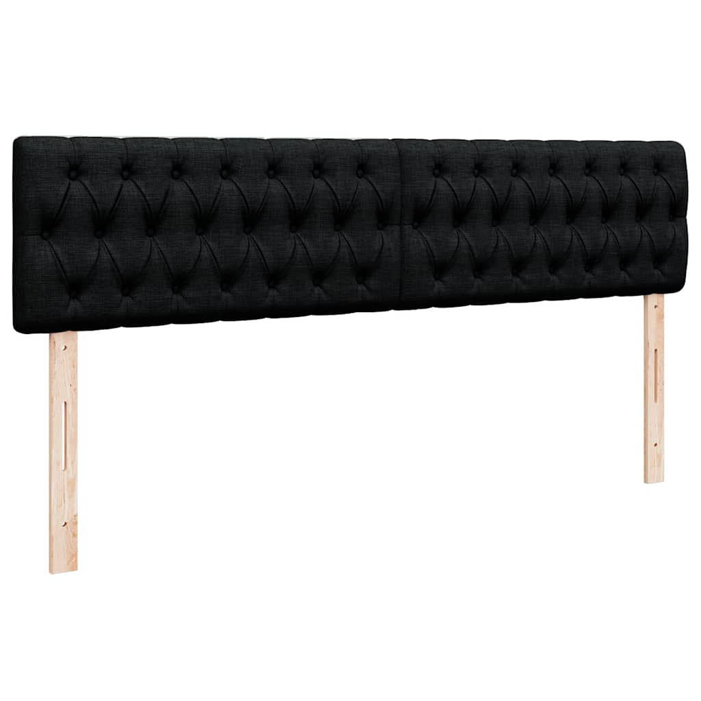 osmannisk sengeramme med madrasser 200x200 cm stof sort