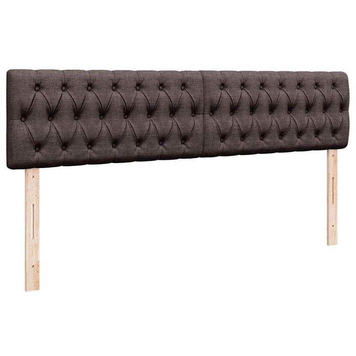 osmannisk sengeramme med madrasser 200x200 cm stof mørkebrun