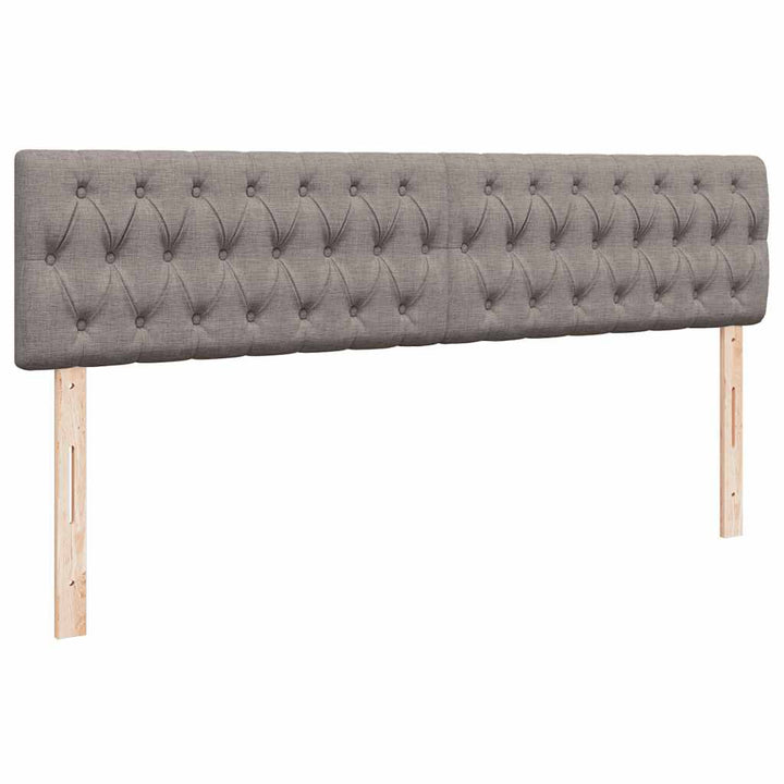 osmannisk sengeramme med madrasser 200x200 cm stof gråbrun