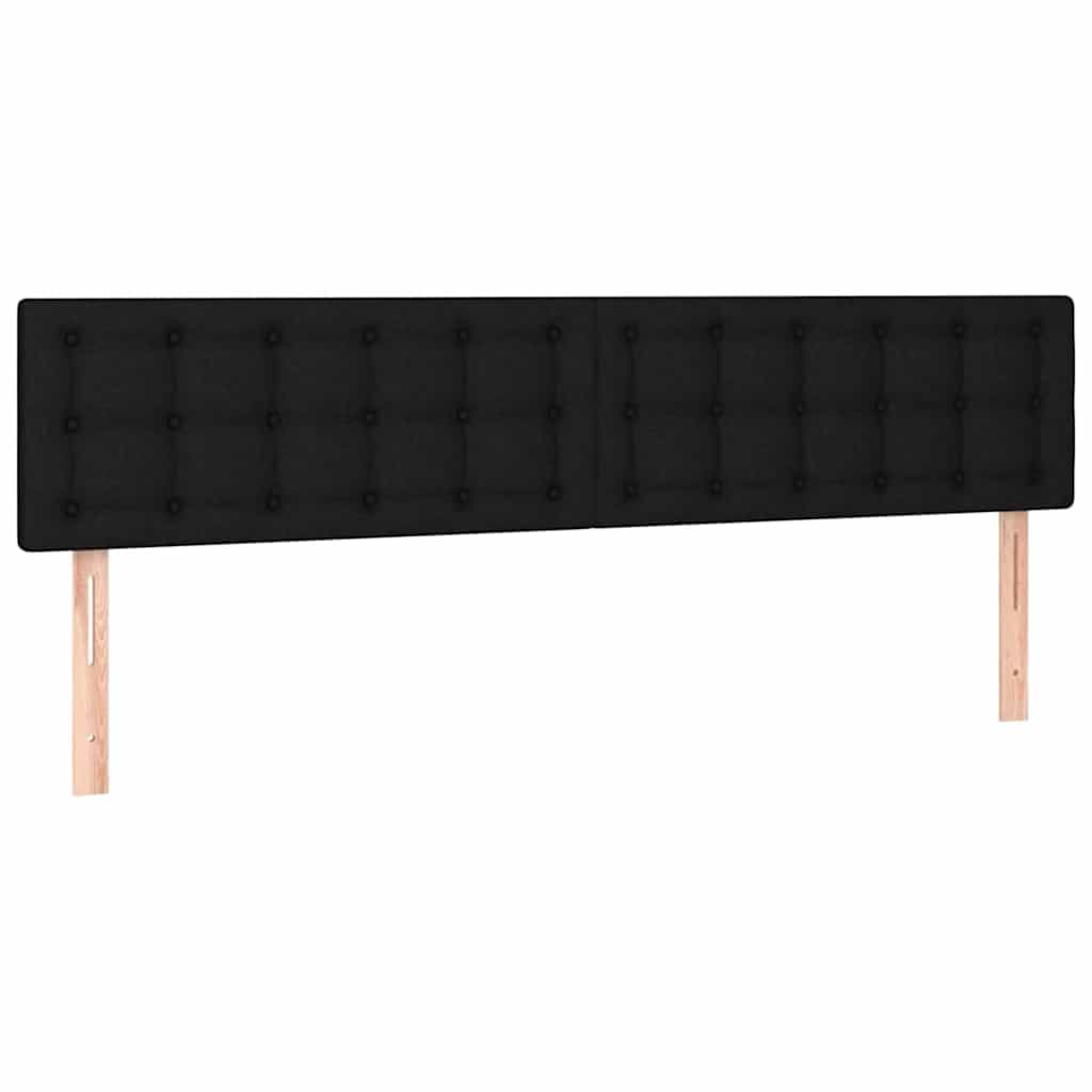osmannisk sengeramme med madrasser 160x200 cm stof sort