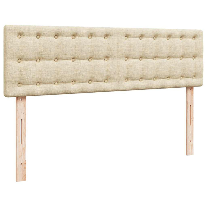 osmannisk sengeramme med madrasser 160x200 cm stof cremefarvet