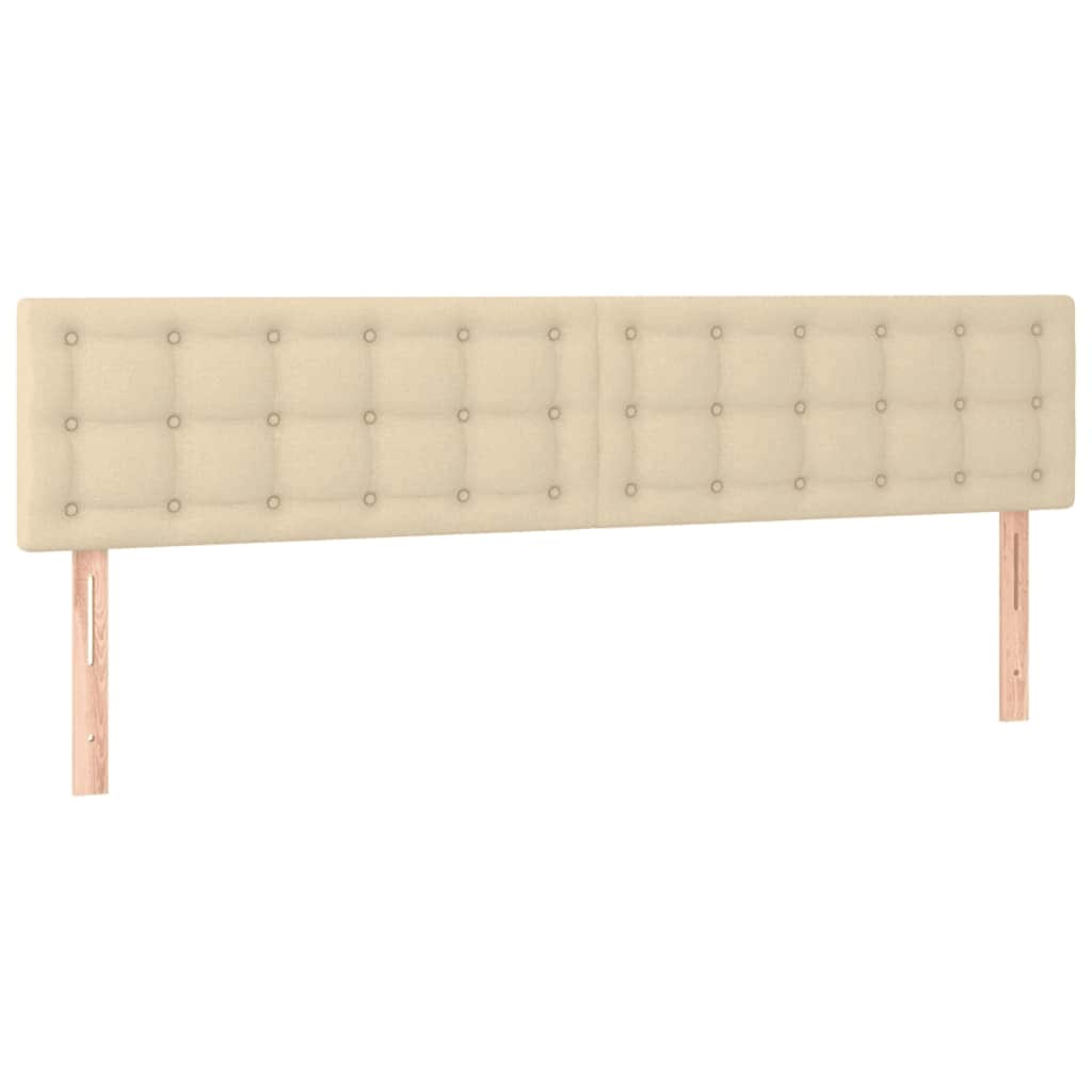 osmannisk sengeramme med madrasser 180x200 cm stof cremefarvet