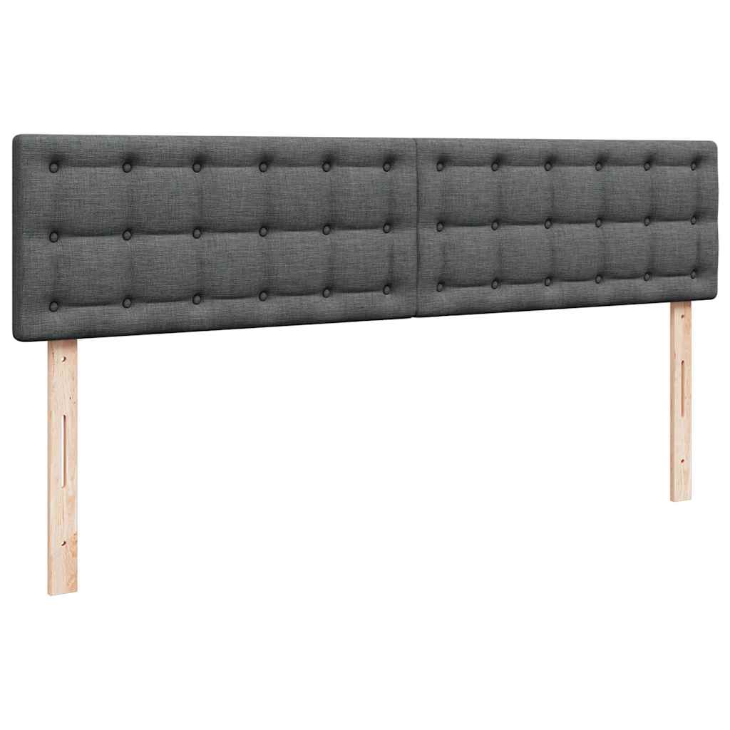 osmannisk sengeramme med madrasser 200x200 cm stof mørkegrå